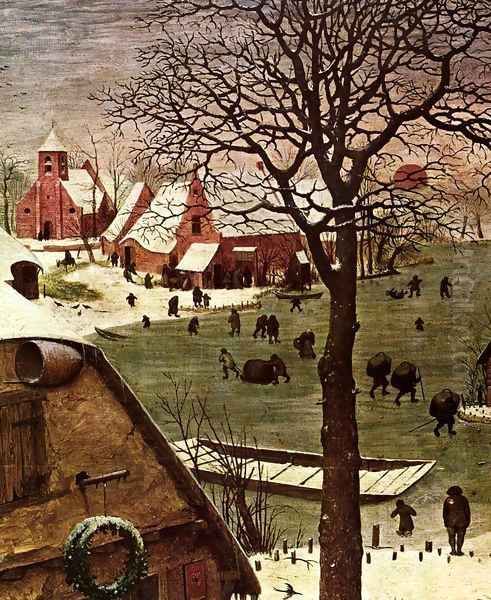 The Census at Bethlehem (detail) 7 Oil Painting by Pieter the Elder Bruegel