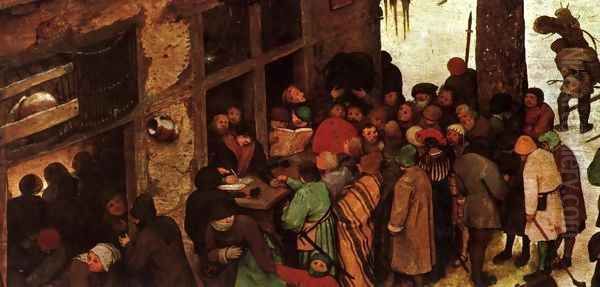 The Census at Bethlehem (detail) 9 Oil Painting by Pieter the Elder Bruegel