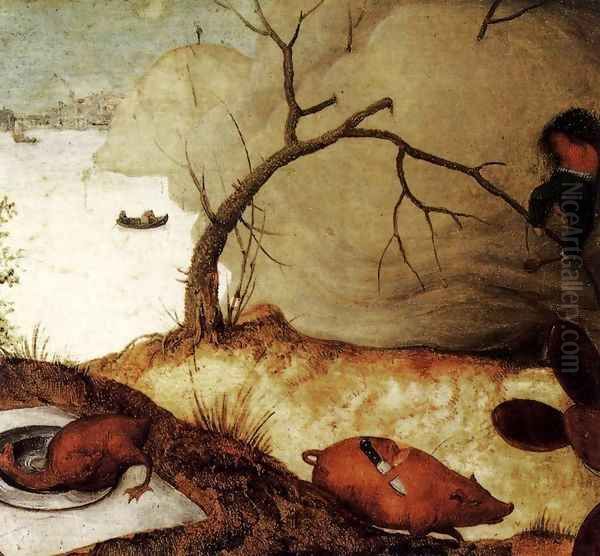 The Land of Cockaigne (detail) 2 Oil Painting by Pieter the Elder Bruegel