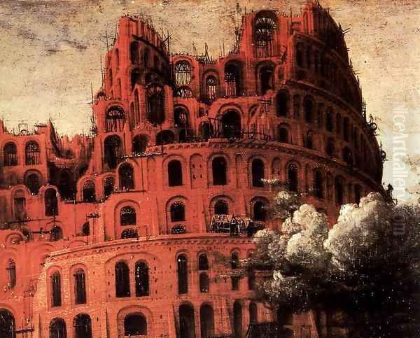 The Little Tower of Babel (detail) Oil Painting by Pieter the Elder Bruegel