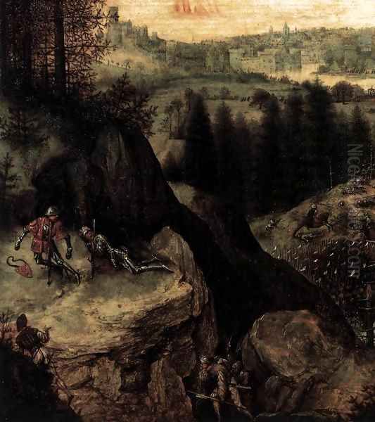 The Suicide of Saul (detail) 3 Oil Painting by Pieter the Elder Bruegel