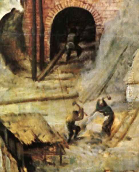 The Tower of Babel (detail) 15 Oil Painting by Pieter the Elder Bruegel