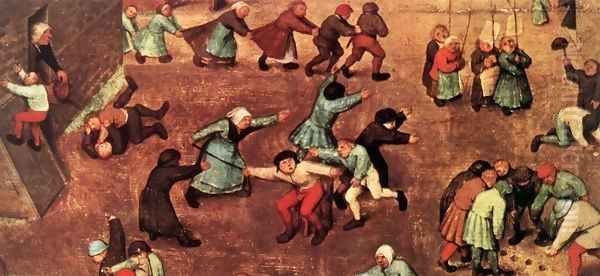 Children's Games (detail) 3 Oil Painting by Pieter the Elder Bruegel