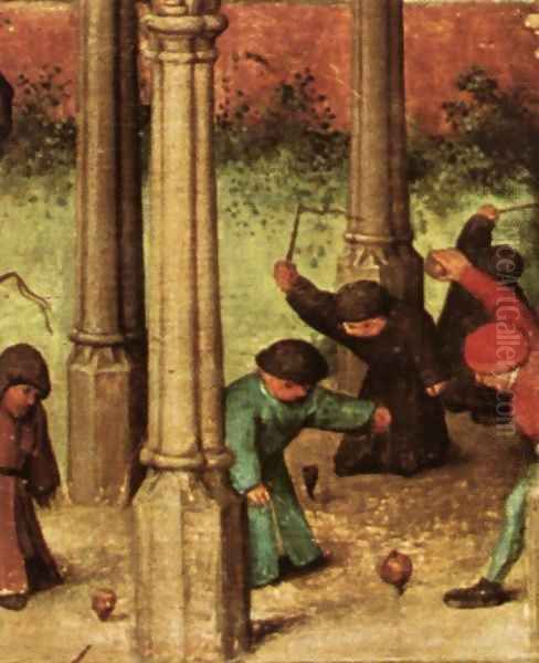 Children's Games (detail) 4 Oil Painting by Pieter the Elder Bruegel