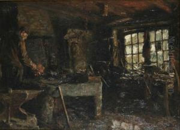 Smid Aan Het Werk Oil Painting by Pieter Verhaert