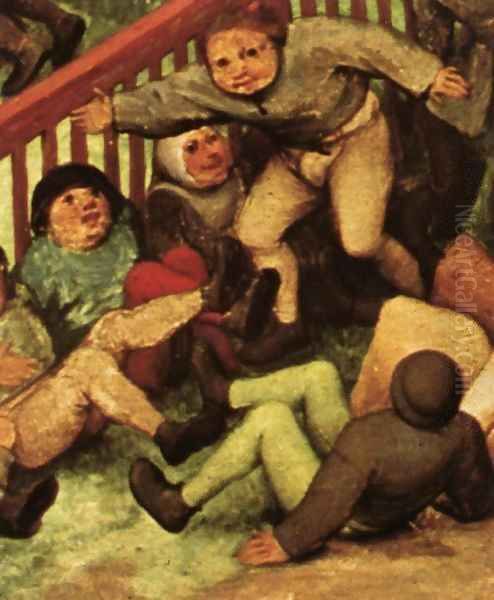 Children's Games (detail) 5 Oil Painting by Pieter the Elder Bruegel