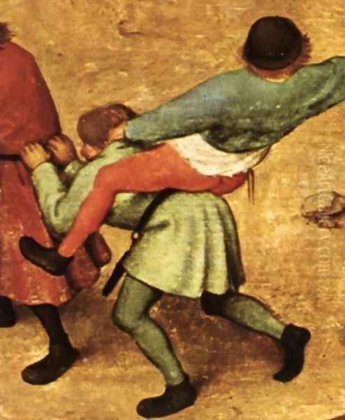 Children's Games (detail) 6 Oil Painting by Pieter the Elder Bruegel