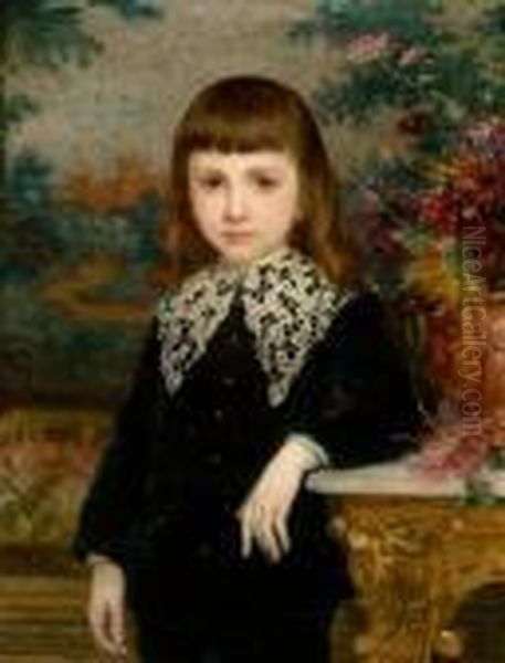 Portrait D'enfant Oil Painting by Frans Verhas