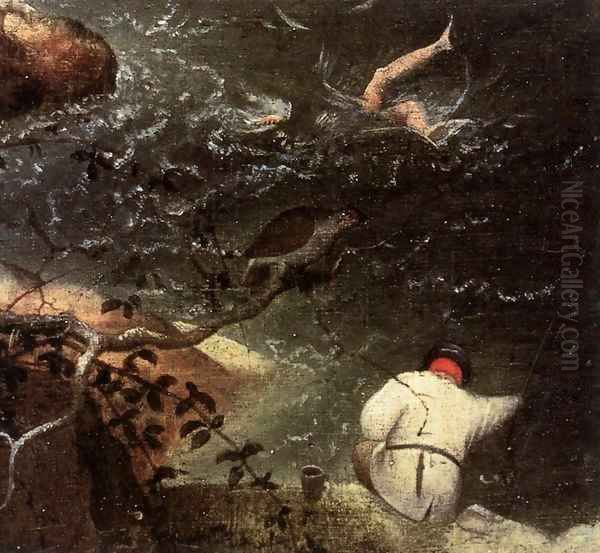 Landscape with the Fall of Icarus (detail) 2 Oil Painting by Pieter the Elder Bruegel