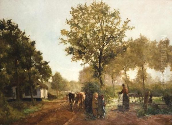 Bijde Hoeve Oil Painting by Isidore Verheyden