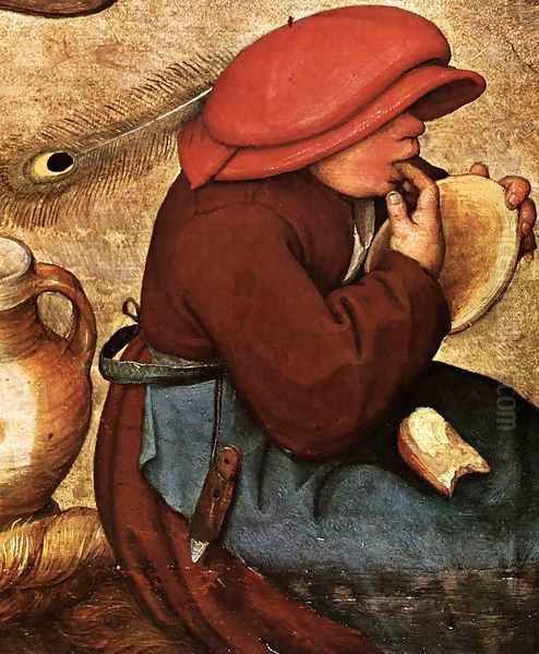 Peasant Wedding (detail) 5 Oil Painting by Pieter the Elder Bruegel