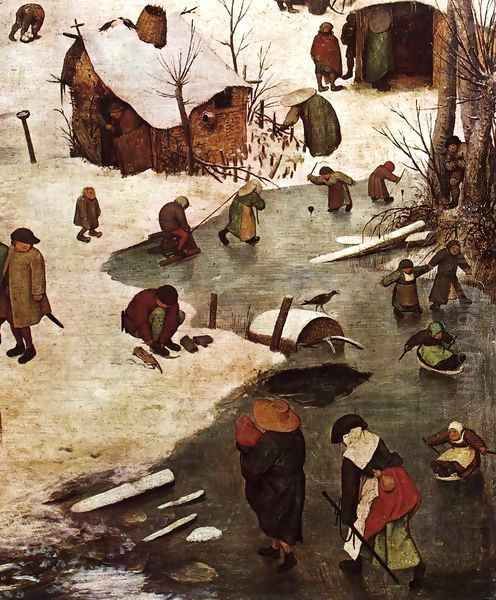 The Census at Bethlehem (detail) 4 Oil Painting by Pieter the Elder Bruegel