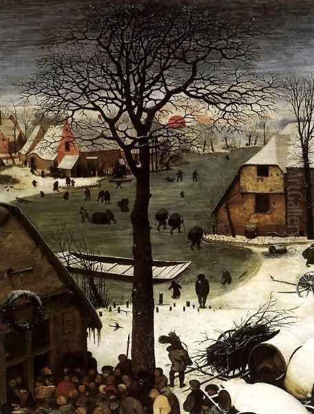 The Census at Bethlehem (detail) 8 Oil Painting by Pieter the Elder Bruegel