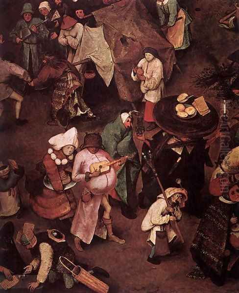 The Fight between Carnival and Lent (detail) 3 Oil Painting by Pieter the Elder Bruegel