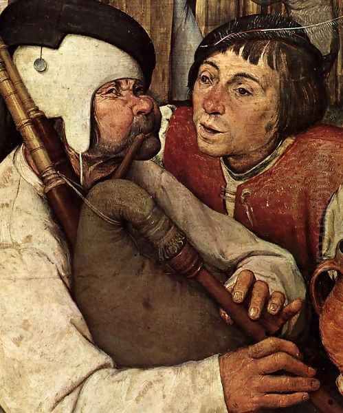 The Peasant Dance (detail) 4 Oil Painting by Pieter the Elder Bruegel