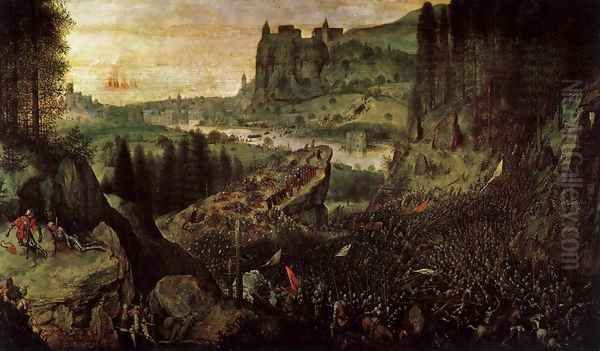 The Suicide of Saul Oil Painting by Pieter the Elder Bruegel