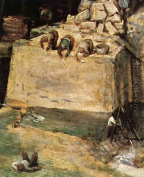 The Tower of Babel (detail) 12 Oil Painting by Pieter the Elder Bruegel