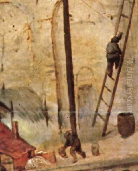 The Tower of Babel (detail) 13 Oil Painting by Pieter the Elder Bruegel