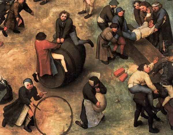 Children's Games (detail) 2 Oil Painting by Pieter the Elder Bruegel