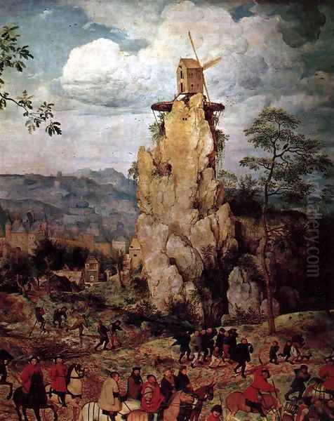 Christ Carrying the Cross (detail) 7 Oil Painting by Pieter the Elder Bruegel