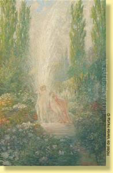 Le Bain Dans La Fontaine by Emile Vermeersch