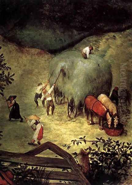 Haymaking (detail) Oil Painting by Pieter the Elder Bruegel