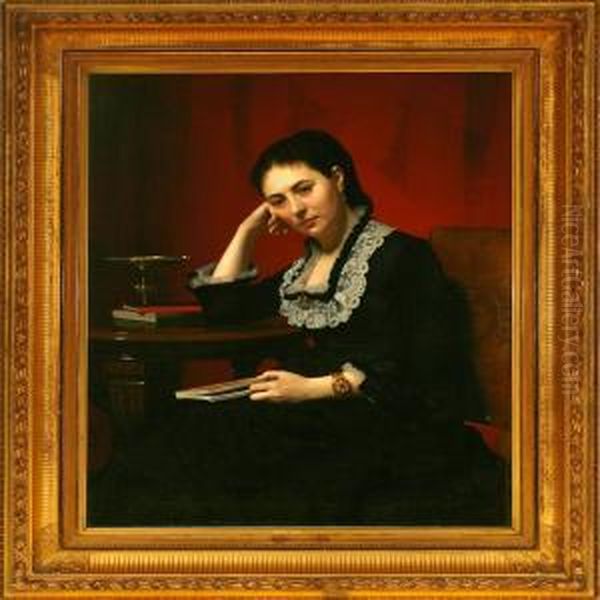 Portrait Of Mrs Oil Painting by Frederik Vermehren