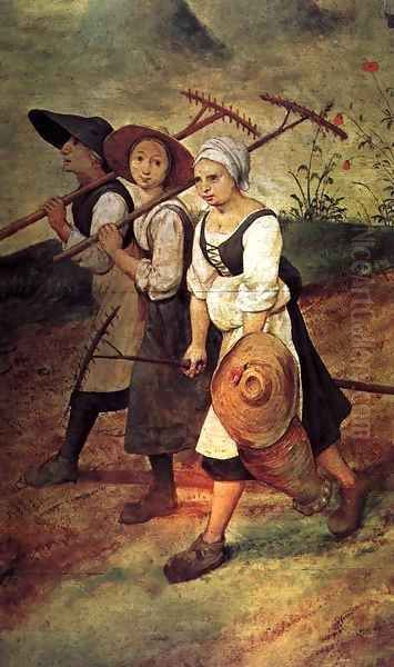 Haymaking (detail) 2 Oil Painting by Pieter the Elder Bruegel