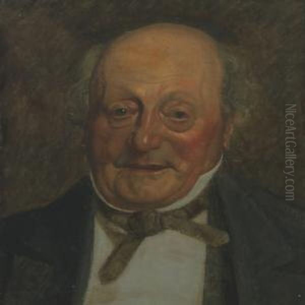 Portrait Of A Gentleman Oil Painting by Frits Johann Freder. Vermehren