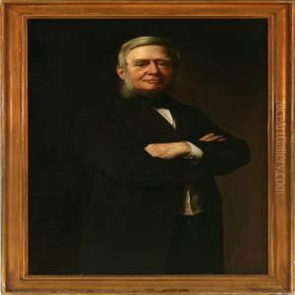 Portrait Of A Businessman Oil Painting by Frits Johann Freder. Vermehren