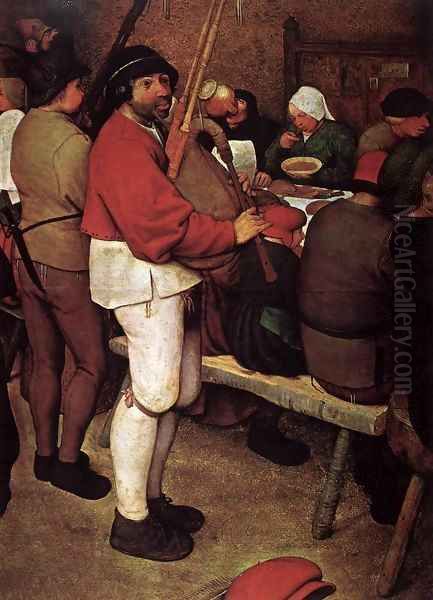 Peasant Wedding (detail) 3 Oil Painting by Pieter the Elder Bruegel