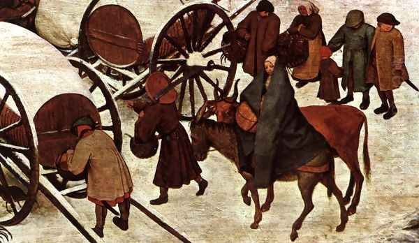 The Census at Bethlehem (detail) 3 Oil Painting by Pieter the Elder Bruegel