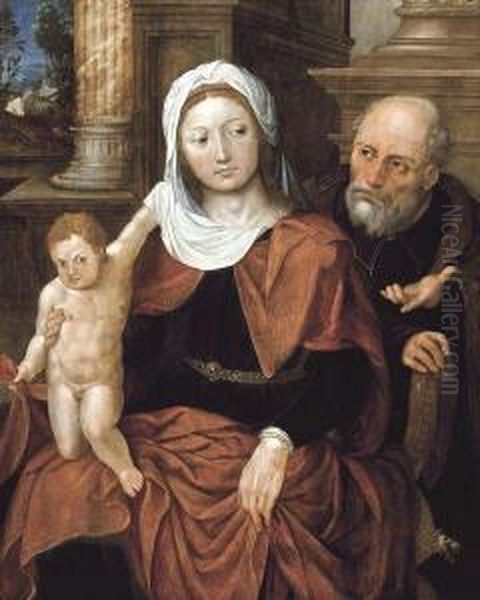 La Sainte Famille Oil Painting by Jan Cornelisz Vermeyen