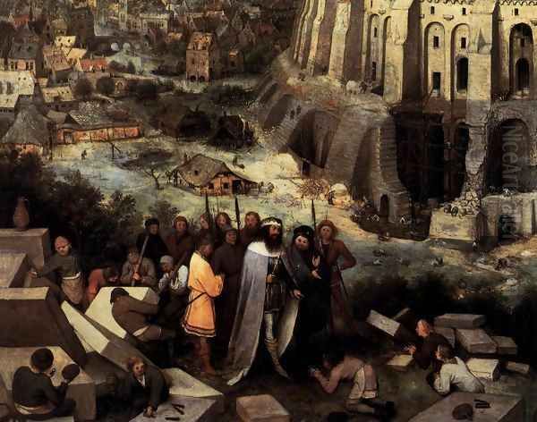 The Tower of Babel (detail) 3 Oil Painting by Pieter the Elder Bruegel