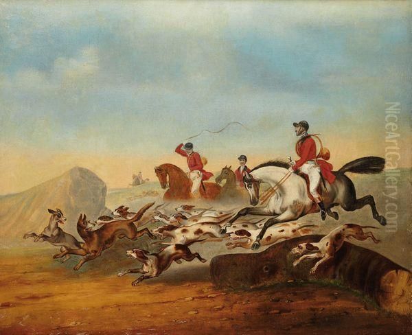 Scene De Chasse A Courre Au Loup Oil Painting by Carle Vernet