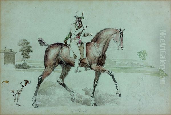 Chasseur A Cheval Oil Painting by Carle Vernet