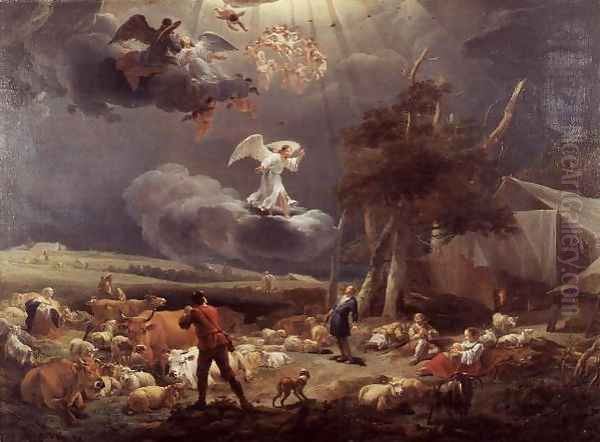 The Annunciation to the Shepherds 1656 Oil Painting by Nicolaes Berchem