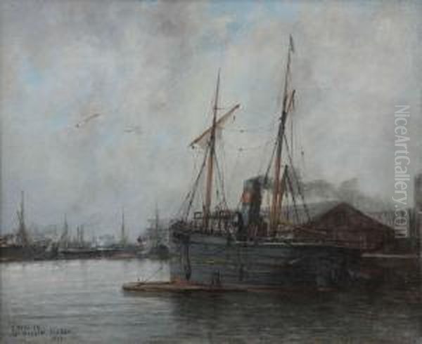 'le Bassin Vauban' Oil Painting by Jules Vernier