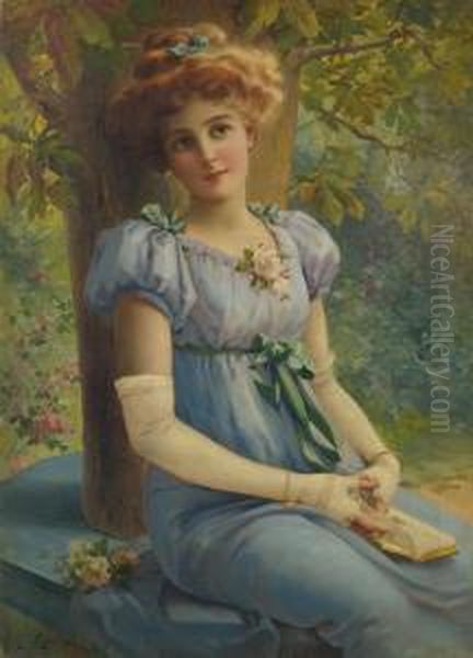 A Sweet Glance Oil Painting by Emile Vernon