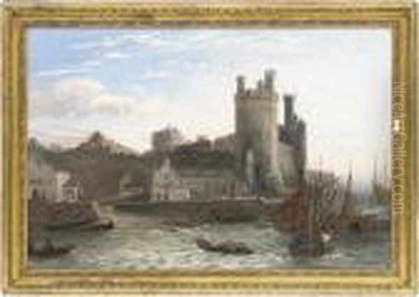 Caernarvon Castle, Wales Oil Painting by William Henry Vernon