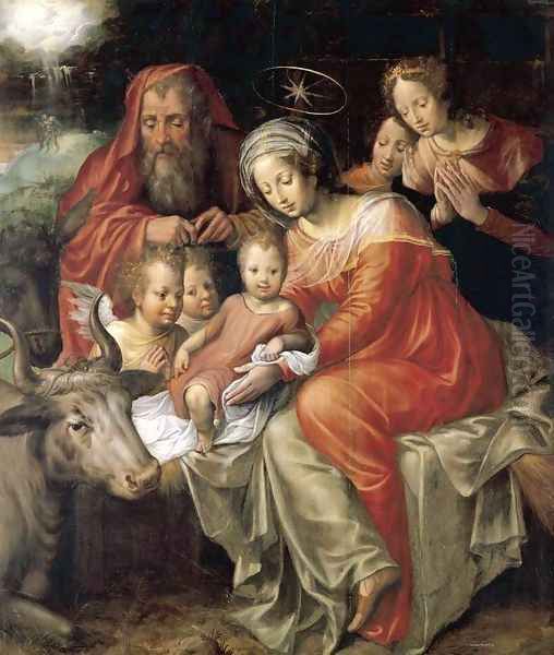 The Nativity 2 Oil Painting by Jacob De Backer