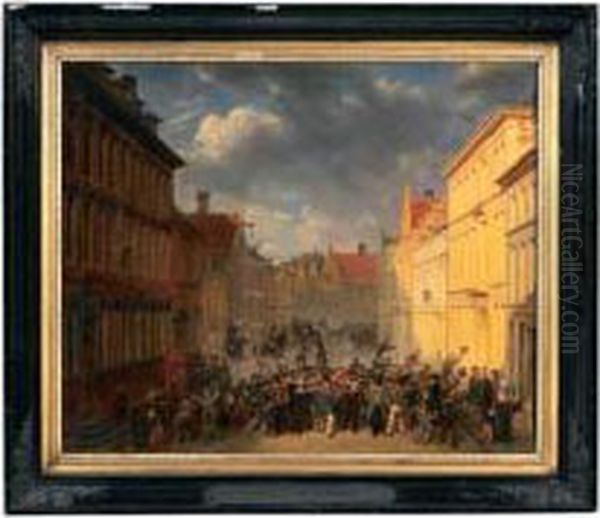 Anvers, 21 Mai 1833 Oil Painting by Jacob J. Verreyt