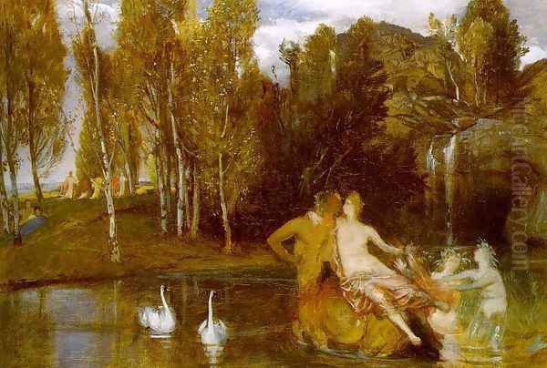 Elysian Fields 1877 Oil Painting by Arnold Bocklin