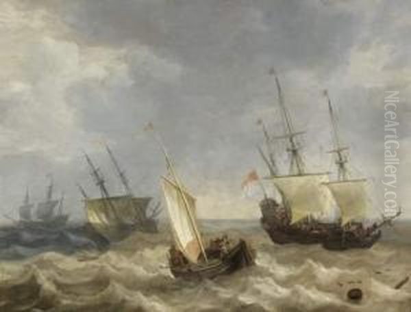 Marine Oil Painting by Lieve Verschuier