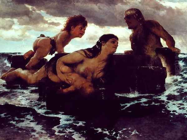 Sea Idyll, 1887 Oil Painting by Arnold Bocklin