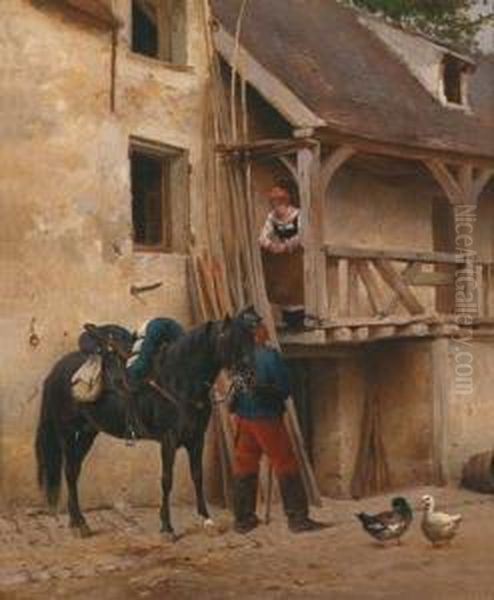 Der Postbote Oil Painting by Wouterus Verschuur