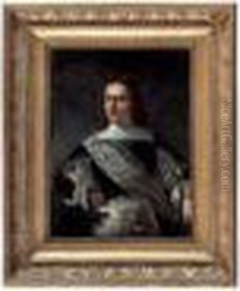 Portrait De Jeune Homme A Mi-corps Oil Painting by Willem Verschwer