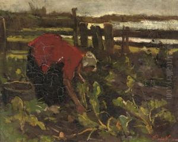 Koolsnijdster Oil Painting by Floris Verster