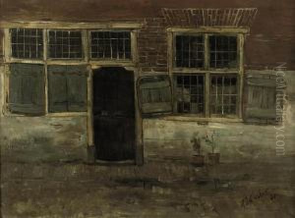 Little Houses Oil Painting by Floris Verster