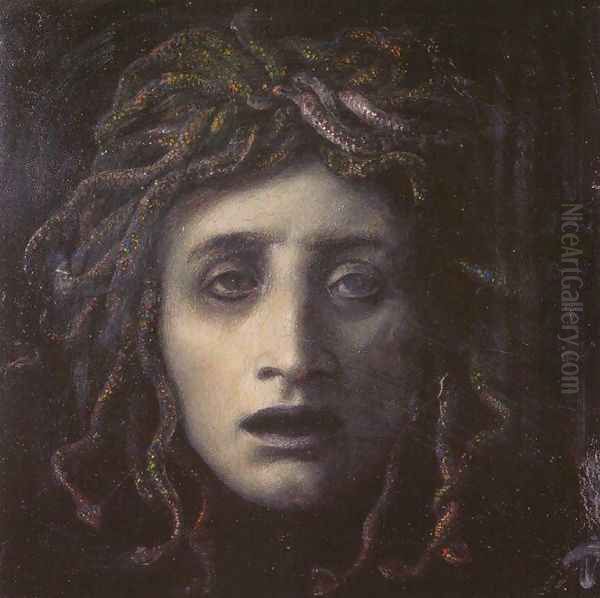 Medusa Oil Painting by Arnold Bocklin